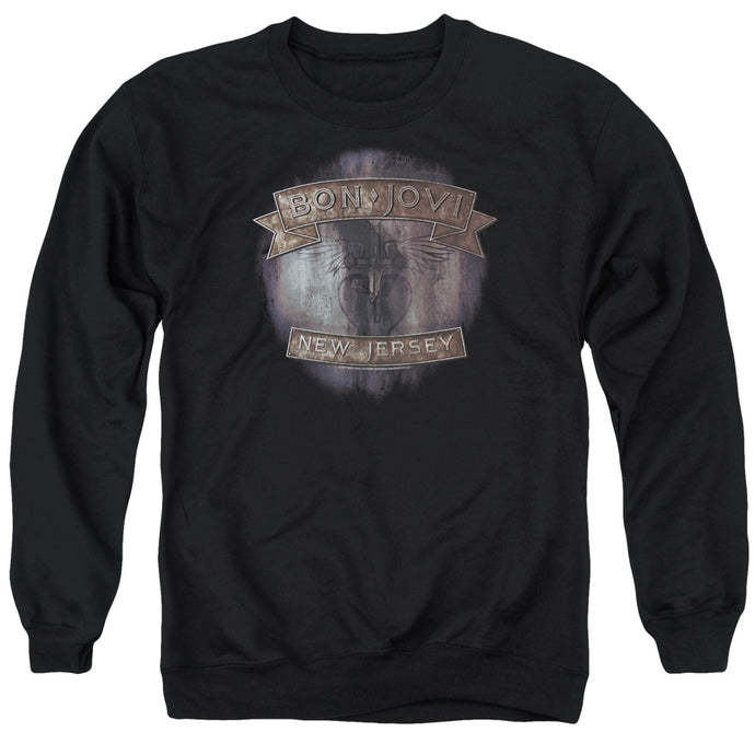 Bon Jovi New Jersey Mens Crewneck Sweatshirt Black