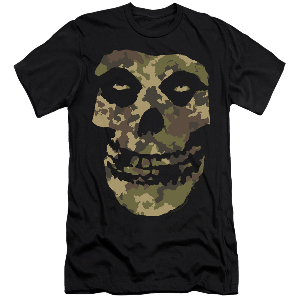 Misfits Camo Skull Premium Bella Canvas Slim Fit Mens T Shirt Black