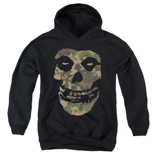 Misfits Camo Skull Kids Youth Hoodie Black