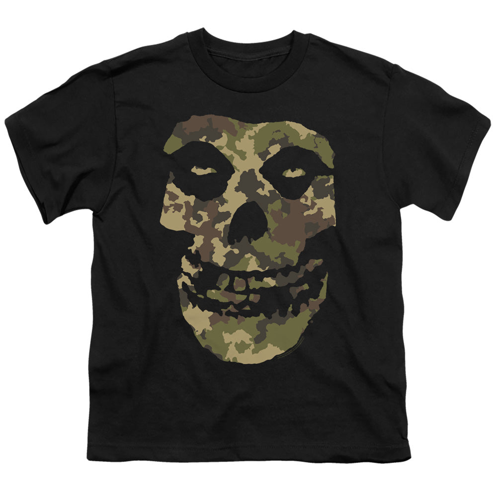 Misfits Camo Skull Kids Youth T Shirt Black