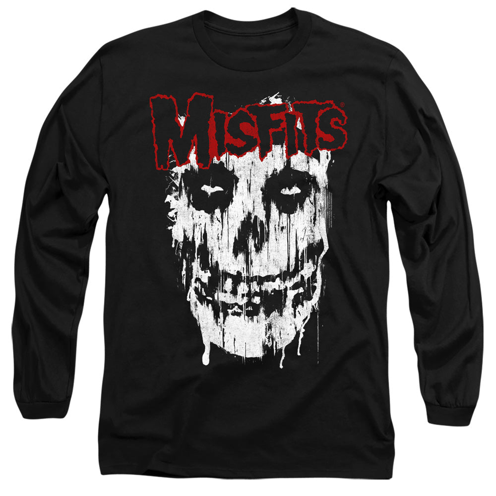 Misfits Splatter Mens Long Sleeve Shirt Black