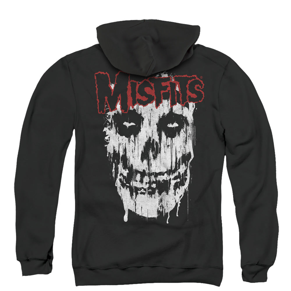 Misfits Splatter Back Print Zipper Mens Hoodie Black