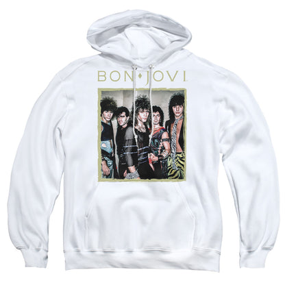 Bon Jovi Framed Mens Hoodie White