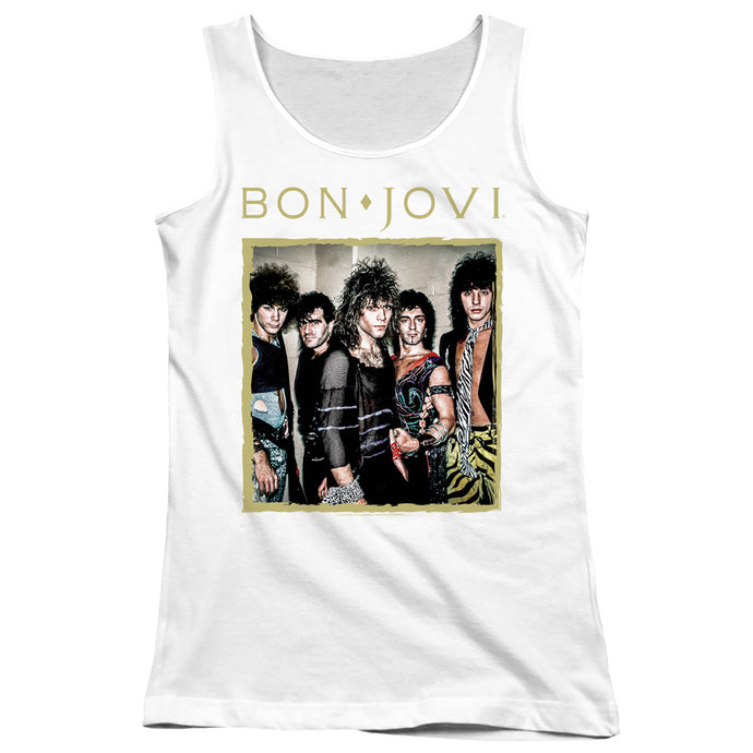 Bon Jovi Framed Womens Tank Top Shirt White