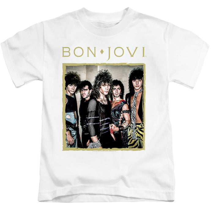 Bon Jovi Framed Juvenile Kids Youth T Shirt White