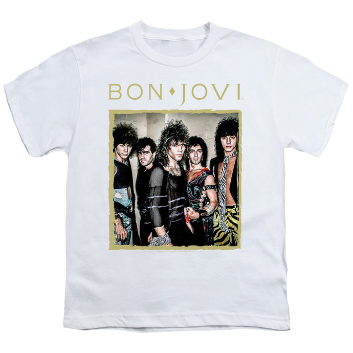 Bon Jovi Framed Kids Youth T Shirt White