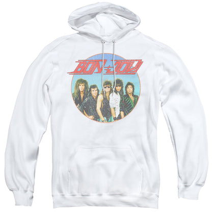 Bon Jovi Bon Sphere Mens Hoodie White