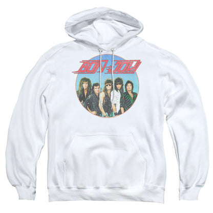 Bon Jovi Bon Sphere Mens Hoodie White