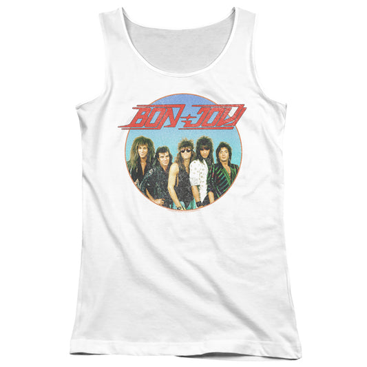 Bon Jovi Bon Sphere Womens Tank Top Shirt White