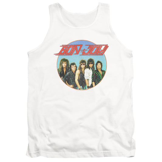 Bon Jovi Bon Sphere Mens Tank Top Shirt White