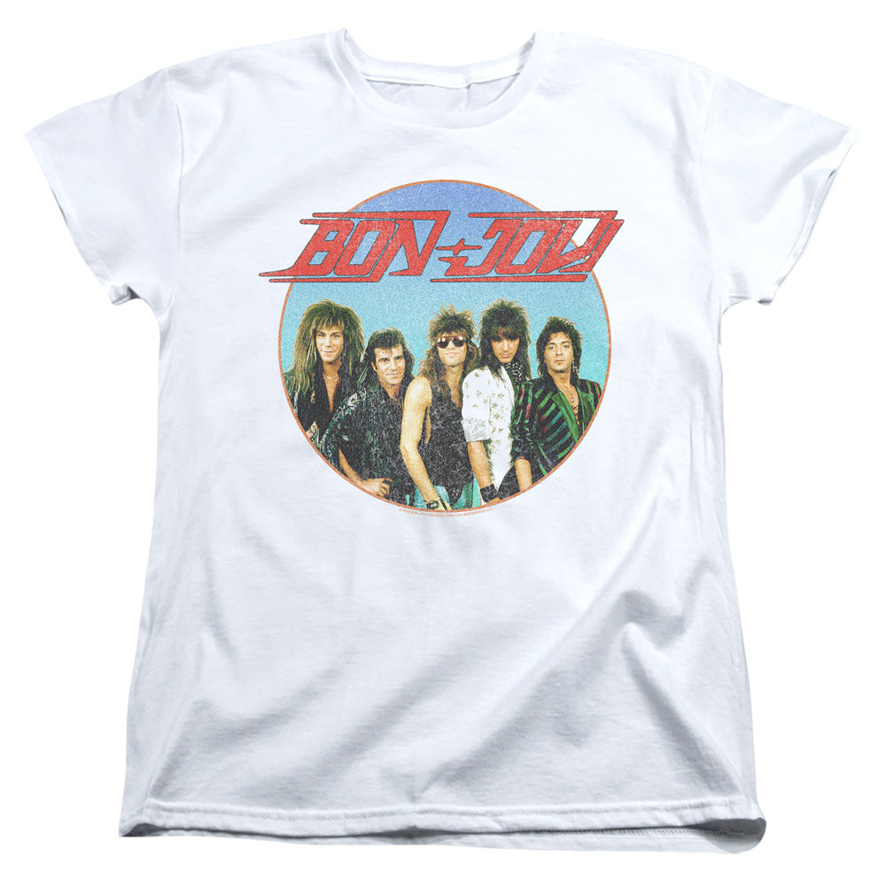 Bon Jovi Bon Sphere Womens T Shirt White