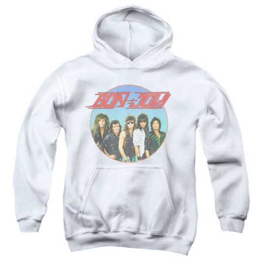 Bon Jovi Bon Sphere Kids Youth Hoodie White