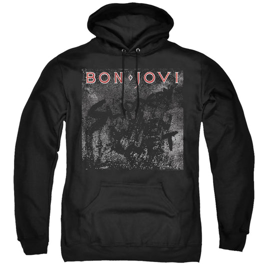 Bon Jovi Slippery Cover Mens Hoodie Black