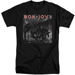 Bon Jovi Slippery Cover Mens Tall T Shirt Black