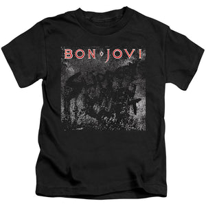 Bon Jovi Slippery Cover Juvenile Kids Youth T Shirt Black