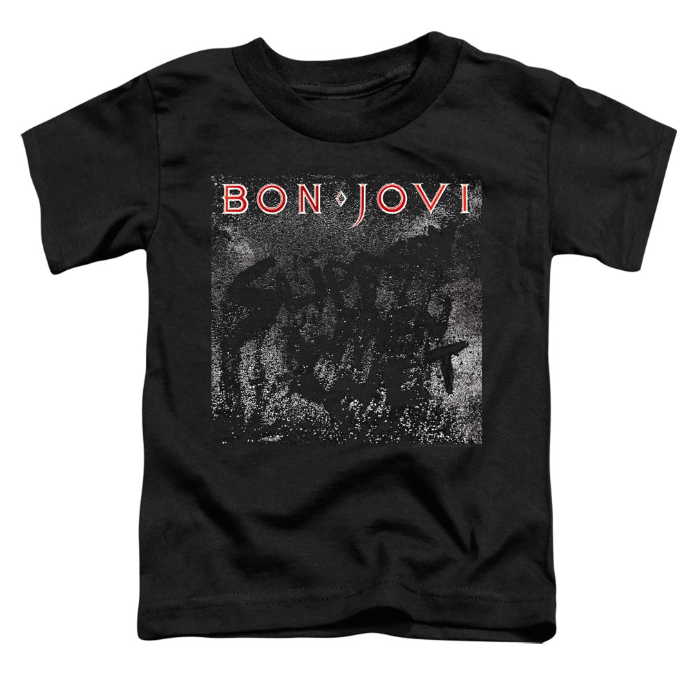 Bon Jovi Slippery Cover Toddler Kids Youth T Shirt Black