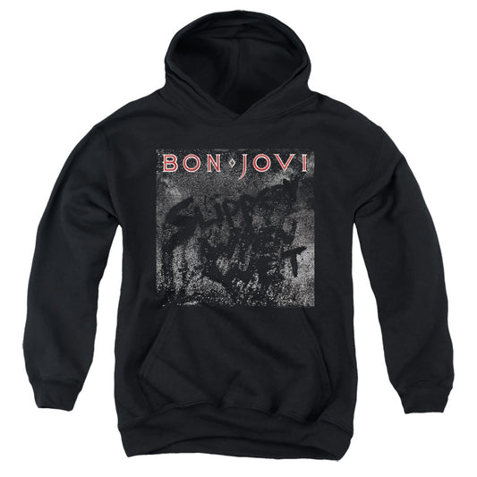 Bon Jovi Slippery Cover Kids Youth Hoodie Black