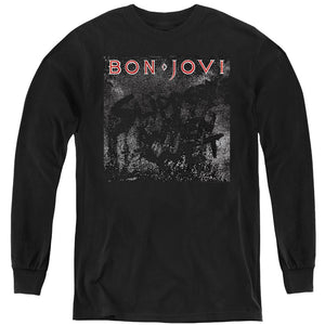 Bon Jovi Slippery Cover Long Sleeve Kids Youth T Shirt Black
