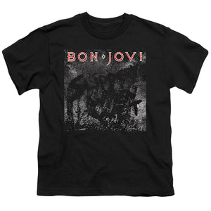 Bon Jovi Slippery Cover Kids Youth T Shirt Black