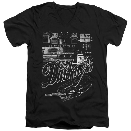 The Darkness Pedal Board Mens Slim Fit V-Neck T Shirt Black