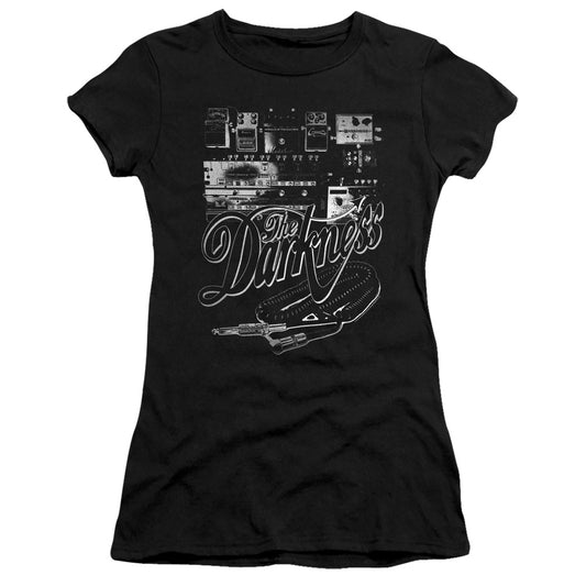 The Darkness Pedal Board Junior Sheer Cap Sleeve Premium Bella Canvas Womens T Shirt Black