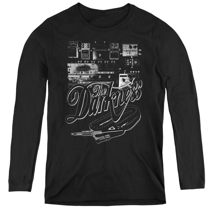 The Darkness Pedal Board Womens Long Sleeve Shirt Black