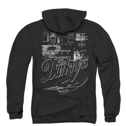 The Darkness Pedal Board Back Print Zipper Mens Hoodie Black