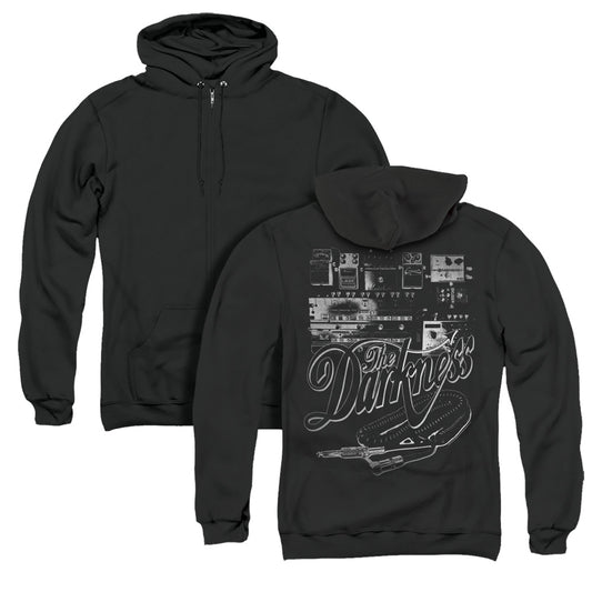 The Darkness Pedal Board Back Print Zipper Mens Hoodie Black