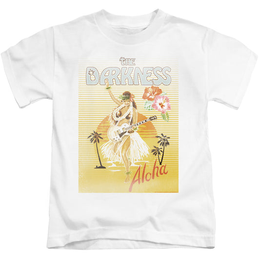 The Darkness Aloha Juvenile Kids Youth T Shirt White