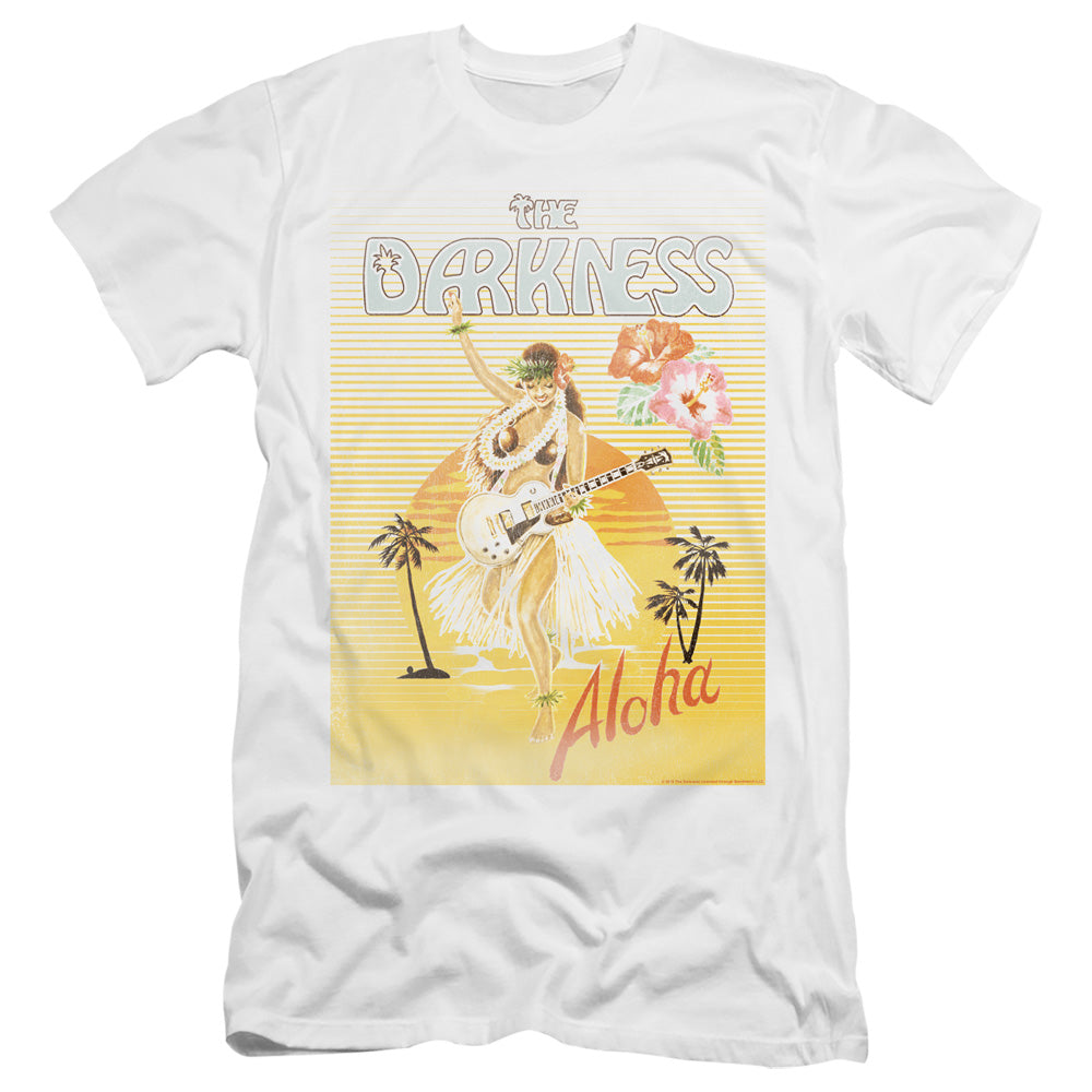 The Darkness Aloha Premium Bella Canvas Slim Fit Mens T Shirt White