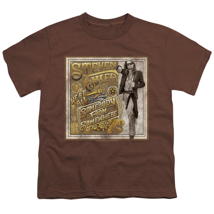 Steven Tyler Somebody From Somewhere Kids Youth T Shirt Coffee