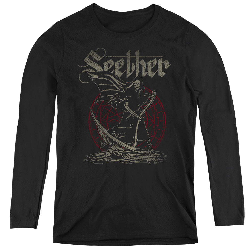 Seether Reaper Womens Long Sleeve Shirt Black