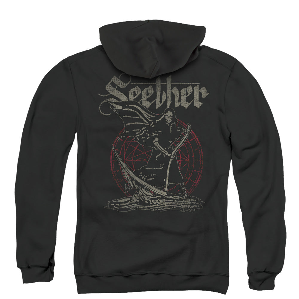 Seether Reaper Back Print Zipper Mens Hoodie Black