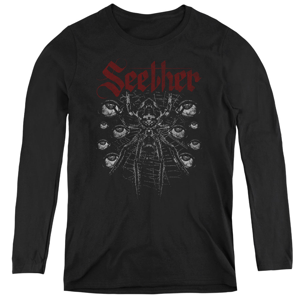 Seether Arachnoid Womens Long Sleeve Shirt Black