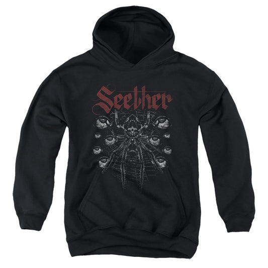 Seether Arachnoid Kids Youth Hoodie Black