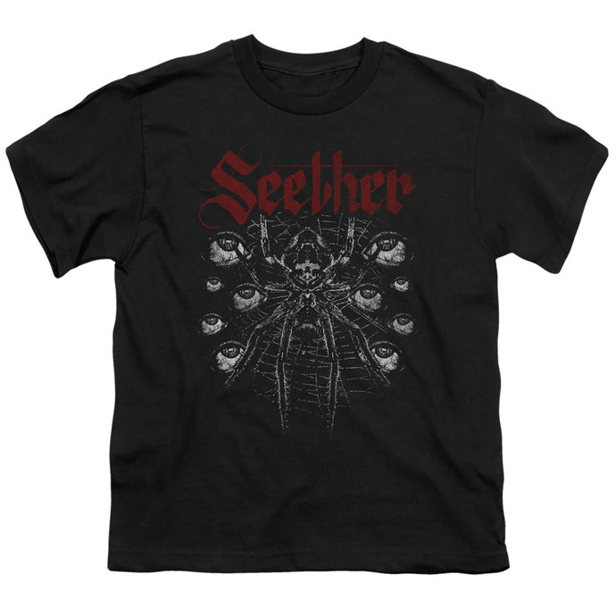 Seether Arachnoid Kids Youth T Shirt Black