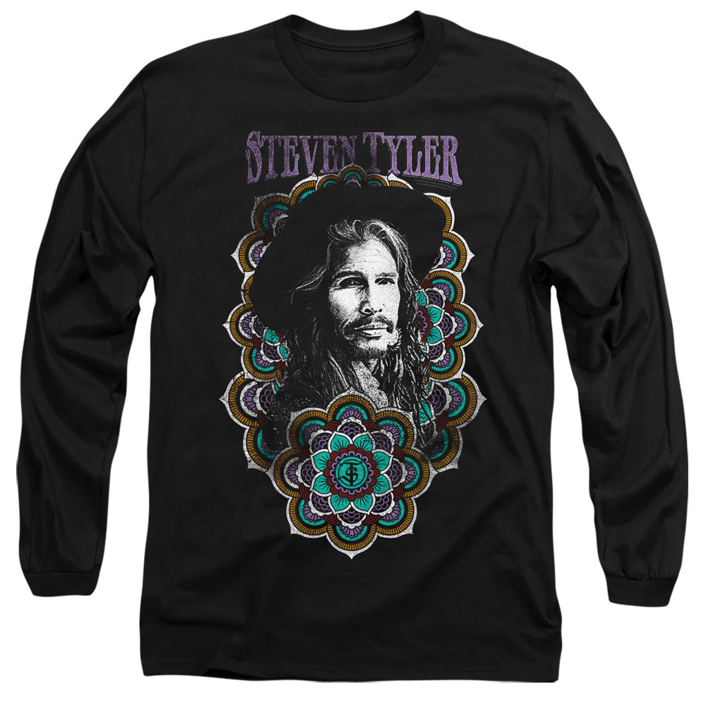 Steven Tyler Mandala Mens Long Sleeve Shirt Black