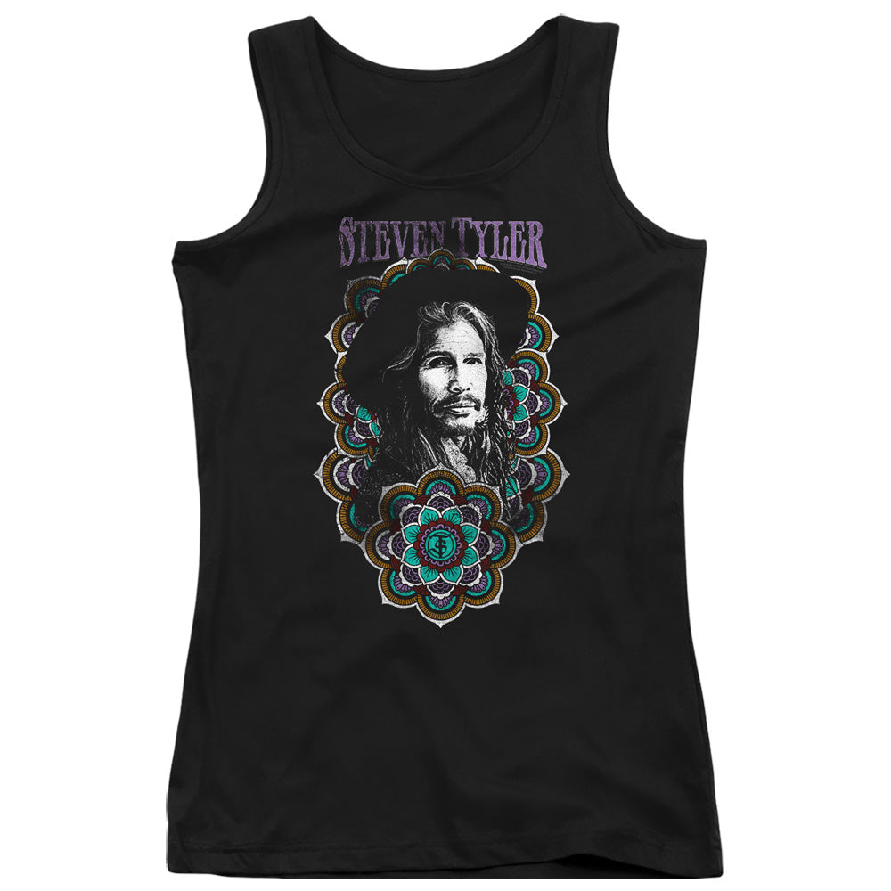 Steven Tyler Mandala Womens Tank Top Shirt Black