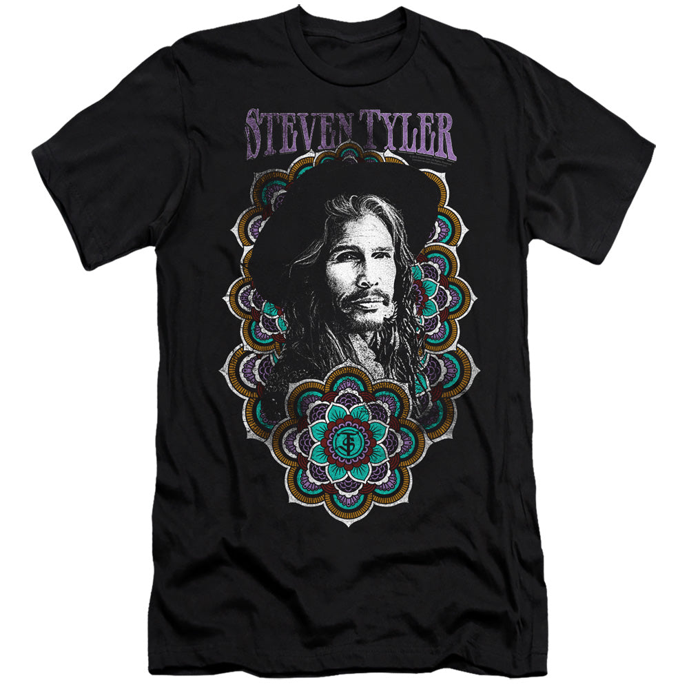 Steven Tyler Mandala Slim Fit Mens T Shirt Black