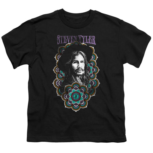 Steven Tyler Mandala Kids Youth T Shirt Black