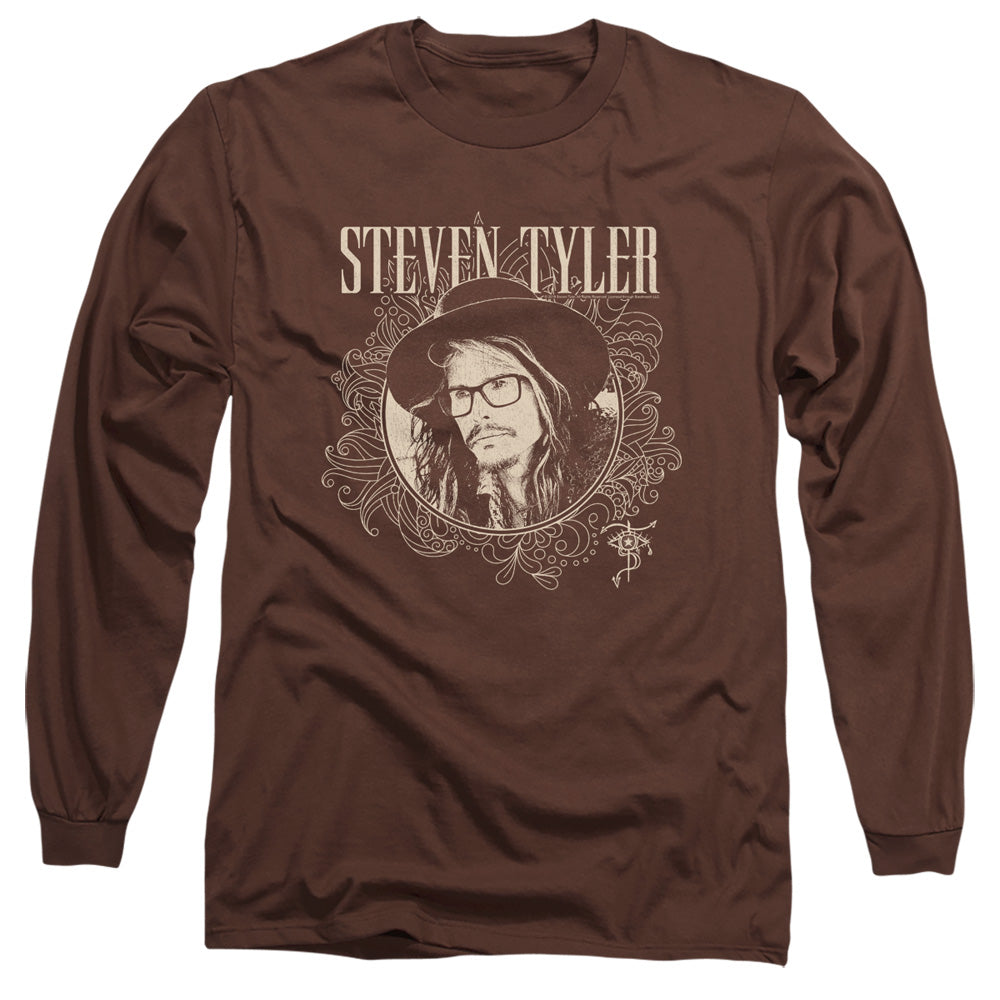 Steven Tyler Flourish Circle Mens Long Sleeve Shirt Coffee