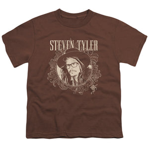 Steven Tyler Flourish Circle Kids Youth T Shirt Coffee