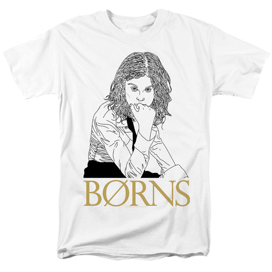 Borns Outline Mens T Shirt White