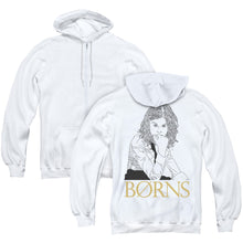 Load image into Gallery viewer, Borns Outline Back Print Zipper Mens Hoodie White