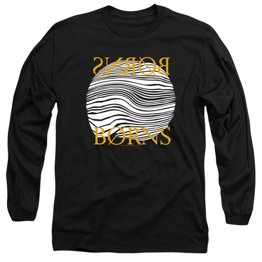 Borns Thumbprint Mens Long Sleeve Shirt Black