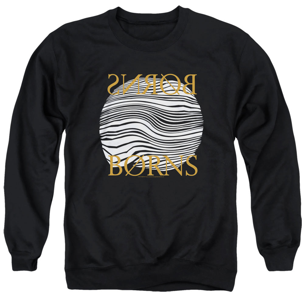 Borns Thumbprint Mens Crewneck Sweatshirt Black