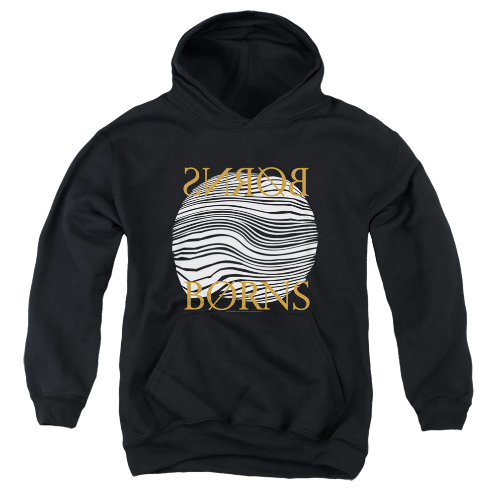 Borns Thumbprint Kids Youth Hoodie Black