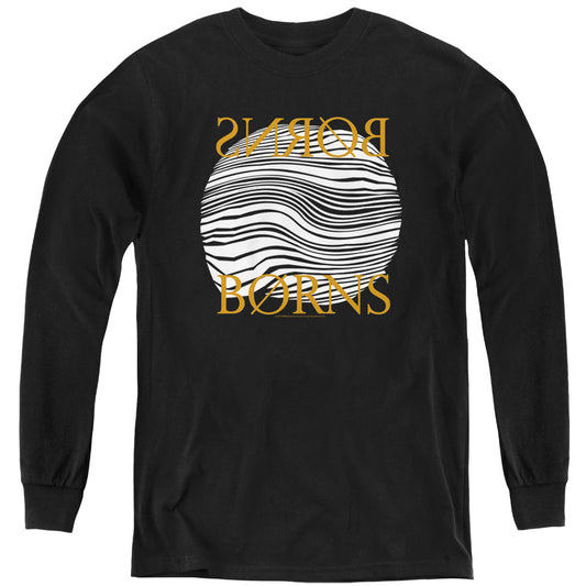 Borns Thumbprint Long Sleeve Kids Youth T Shirt Black