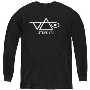 Steve Vai Logo Long Sleeve Kids Youth T Shirt Black