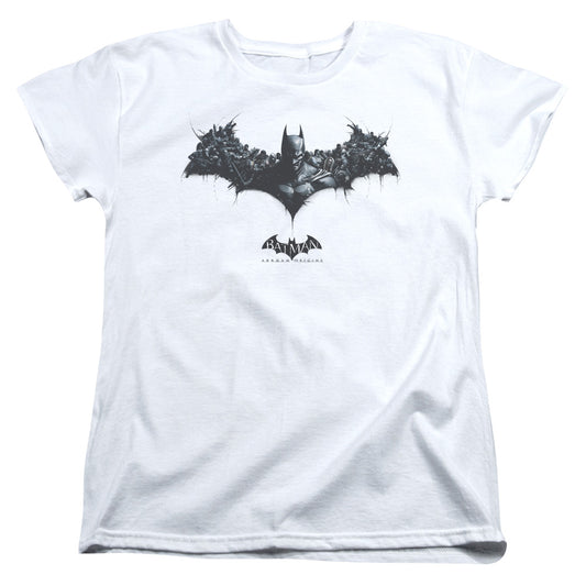 Batman Arkham Origins Bat Of Enemies Womens T Shirt White